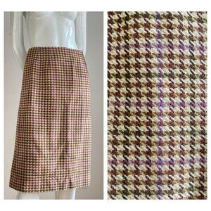 Vintage Brandella For Hudson's Bay Company Houndstooth Pencil Skirt S